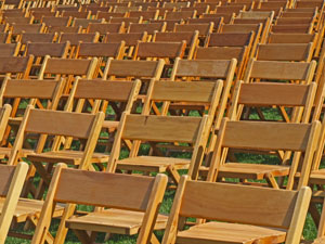 Photograph of wooden chairs