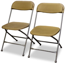 Photograph of plastic chairs